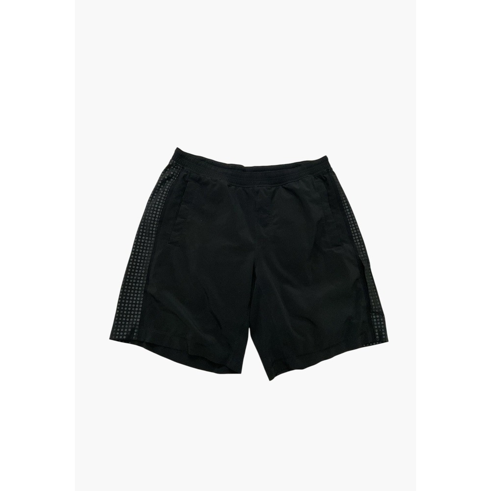 Lululemon Run Response Short Mens Black Excellent Mesh Liner Activewear 7in L ?